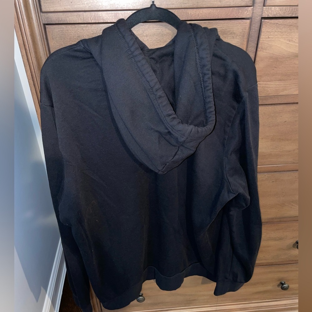 Plain black hoodie